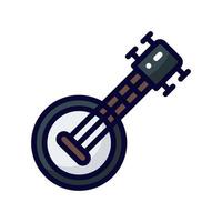 banjo fylld linje stil ikon. vektor illustration för grafisk design, hemsida, app