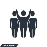 människor team ikon logotyp vektor illustration. arbete grupp symbol mall för grafisk och webb design samling