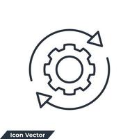 bearbeta förvaltning ikon logotyp vektor illustration. optimering symbol mall för grafisk och webb design samling