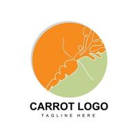 morot logotyp design linje vektor stil vegetarian frukt vegetabiliska ikon matlagning Ingredienser