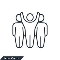 människor team ikon logotyp vektor illustration. arbete grupp symbol mall för grafisk och webb design samling