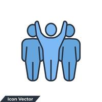 Menschen-Team-Symbol-Logo-Vektor-Illustration. Symbolvorlage für Arbeitsgruppen für Grafik- und Webdesign-Sammlung vektor