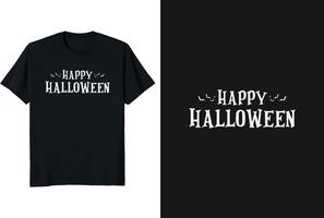 Lycklig halloween t-shirt design och grafisk rolig typografi årgång t-shirt eller vektor och illustration