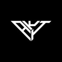 aki Letter Logo kreatives Design mit Vektorgrafik, aki einfaches und modernes Logo in Dreiecksform. vektor