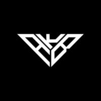 Akb Letter Logo kreatives Design mit Vektorgrafik, Akb einfaches und modernes Logo in Dreiecksform. vektor