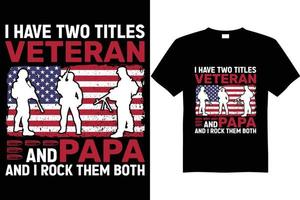 veteran- dag t skjorta design vektor pappa pappa valp t skjorta design