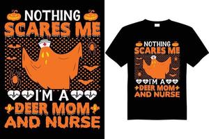 halloween t skjorta design vektor rådjur mamma och sjuksköterska t skjorta