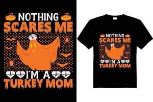 Halloween-T-Shirt-Design-Vektor-Truthahn-Mutter und Krankenschwester-T-Shirt vektor