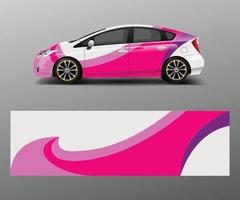 Firmenbranding-Auto-Aufkleber-Wrap-Design-Vektor. grafische abstrakte formen entwerfen firmenwagen vektor