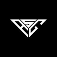 asg Letter Logo kreatives Design mit Vektorgrafik, asg einfaches und modernes Logo in Dreiecksform. vektor