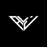 alj Brief Logo kreatives Design mit Vektorgrafik, alj einfaches und modernes Logo in Dreiecksform. vektor