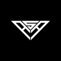 asa Letter Logo kreatives Design mit Vektorgrafik, asa einfaches und modernes Logo in Dreiecksform. vektor