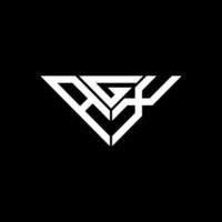 agx letter logo kreatives design mit vektorgrafik, agx einfaches und modernes logo in dreieckform. vektor
