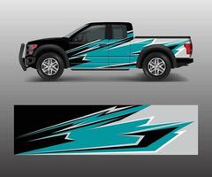 Offroad-Fahrzeug-Wrap-Design-Vektor. Pickup-Truck-Aufkleber-Wrap-Design-Vektor. vektor