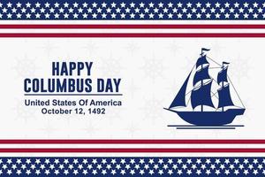 Happy Columbus Day Design Hintergrund Illustration vektor