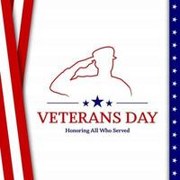 veteraner dag med amerikan flagga, modern design vektor