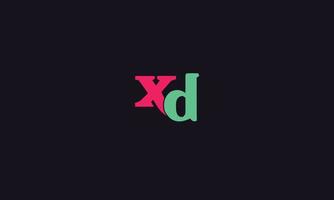 alphabet buchstaben initialen monogramm logo xd, dx, x und d vektor