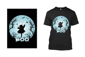 halloween t-shirt design. halloween vektor grafisk. halloween t-shirt illustration. horn huvud jäkel t-shirt design. skön och öga fångst halloween vektor