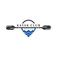 Logo-Design für Kajak-Sportstätten vektor