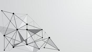 abstrakt Hintergrund Technologie Stil weiß Low-Poly-Verbindung mit Knoten. globaler daten blockchain plexus zukunftsperspektivenhintergrund. Vektor-Illustration vektor