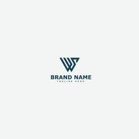 ws-Logo-Design-Vorlage, Vektorgrafik-Branding-Element. vektor
