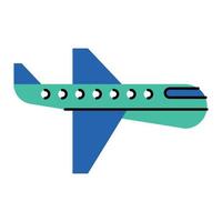 blaues flugzeug bedeutet transport vektor