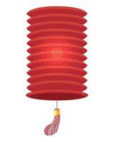 rote asiatische Lampe vektor