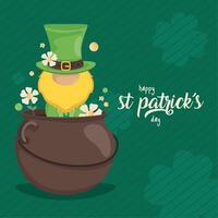 Saint Patricks Day Schriftzug Einladung vektor