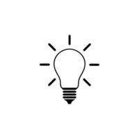 Glühbirnenlinie Symbolvektor, isoliert auf weißem Hintergrund. Ideenzeichen, Lösung, Denkkonzept vektor