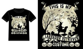 detta är min labrador retriever kostym i måne rolig halloween t-shirt vektor