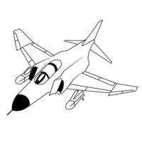 f4 Spöke jet kämpe svart och vit vektor design