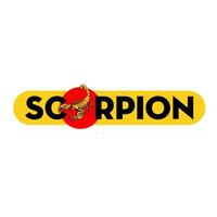 Scorpions-Logo-Vorlage Maskottchen-Design. vektor