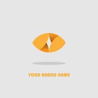 Logo Icon Design orange Augenform für ein einfaches elegantes Unternehmen eps 10 vektor