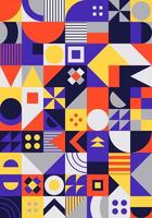 abstrakter geometrischer Bauhaus-Hintergrund. nahtloses Muster. Poster, Katalog, Karte, leer. vektor