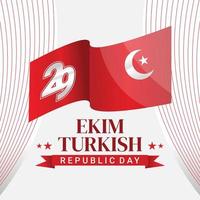 werbung zum tag der türkischen republik 29. oktober, tag der staatsgründung der türkei vektor
