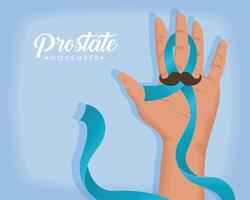 prostata movember schriftzug vektor