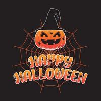 neues glückliches Halloween-T-Shirt Design Halloween-T-Shirt vektor