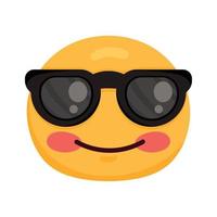 Emoji-Gesicht mit Sonnenbrille vektor