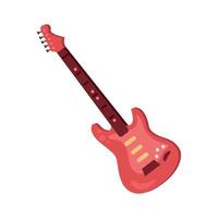 rotes E-Gitarren-Instrument vektor