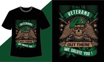 Veteranen-Tagest-shirt vektor