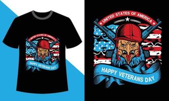 Veteranen-Tagest-shirt vektor