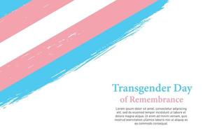 Grunge-Stil-Pinselstrich-Flagge des Transgender-Stolzes vektor