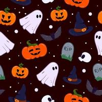 Muster mit Halloween-Elementen vektor