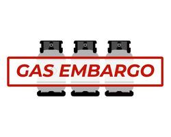 Gas-Embargo-Konzept. flacher Stil. vektor