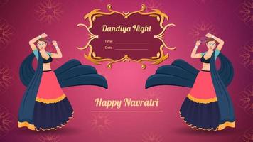 Dandiya-Vektorbanner, fröhliches Navratri. vektor