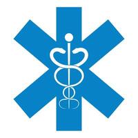 caduceus symbol i korsa vektor