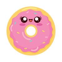 Donut kawaii süßes Essen vektor