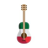 mexikansk flagga i gitarr vektor