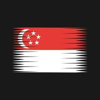 Singapur-Flaggenvektor. Nationalflagge vektor