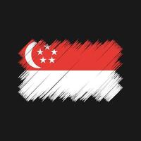 Bürste für Singapur-Flagge. Nationalflagge vektor